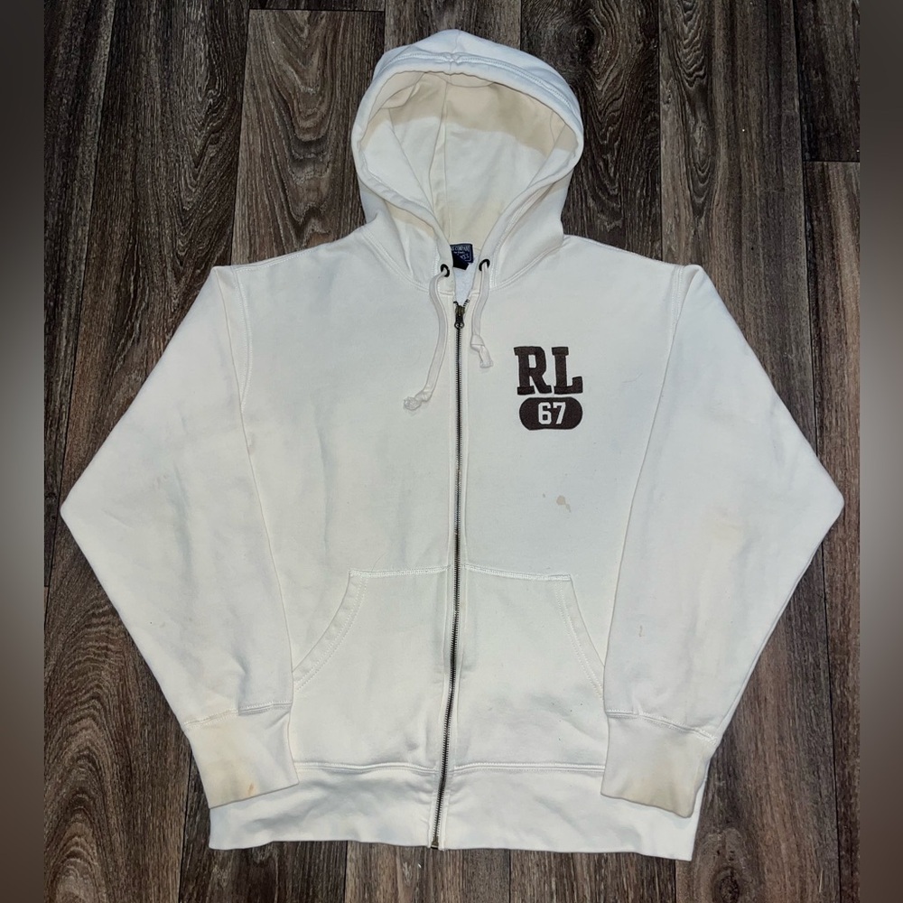 Vintage 2000’s Polo Ralph Lauren 67 Zip Up Hoodie (Flawed)